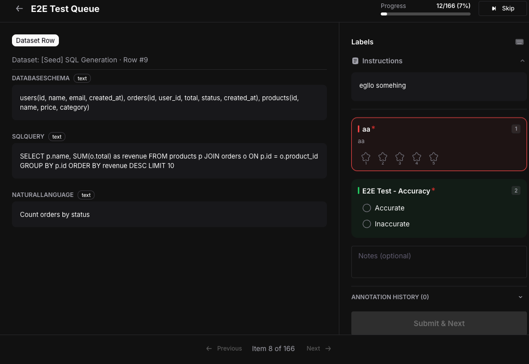 Annotation workspace