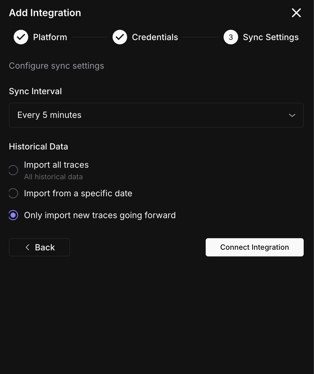Cloud Storage sync settings