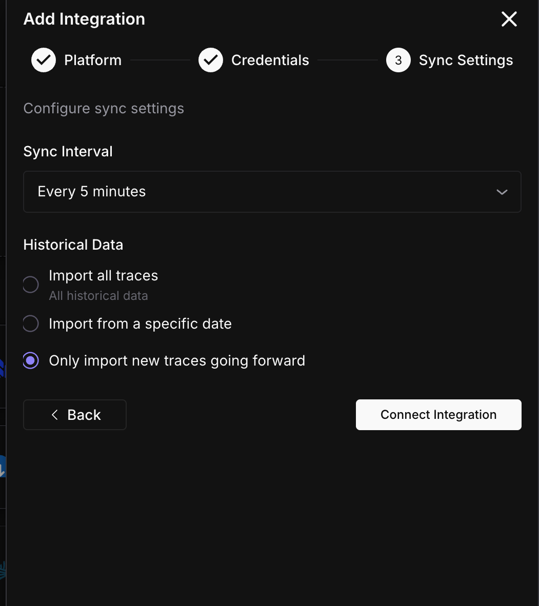 Datadog sync settings
