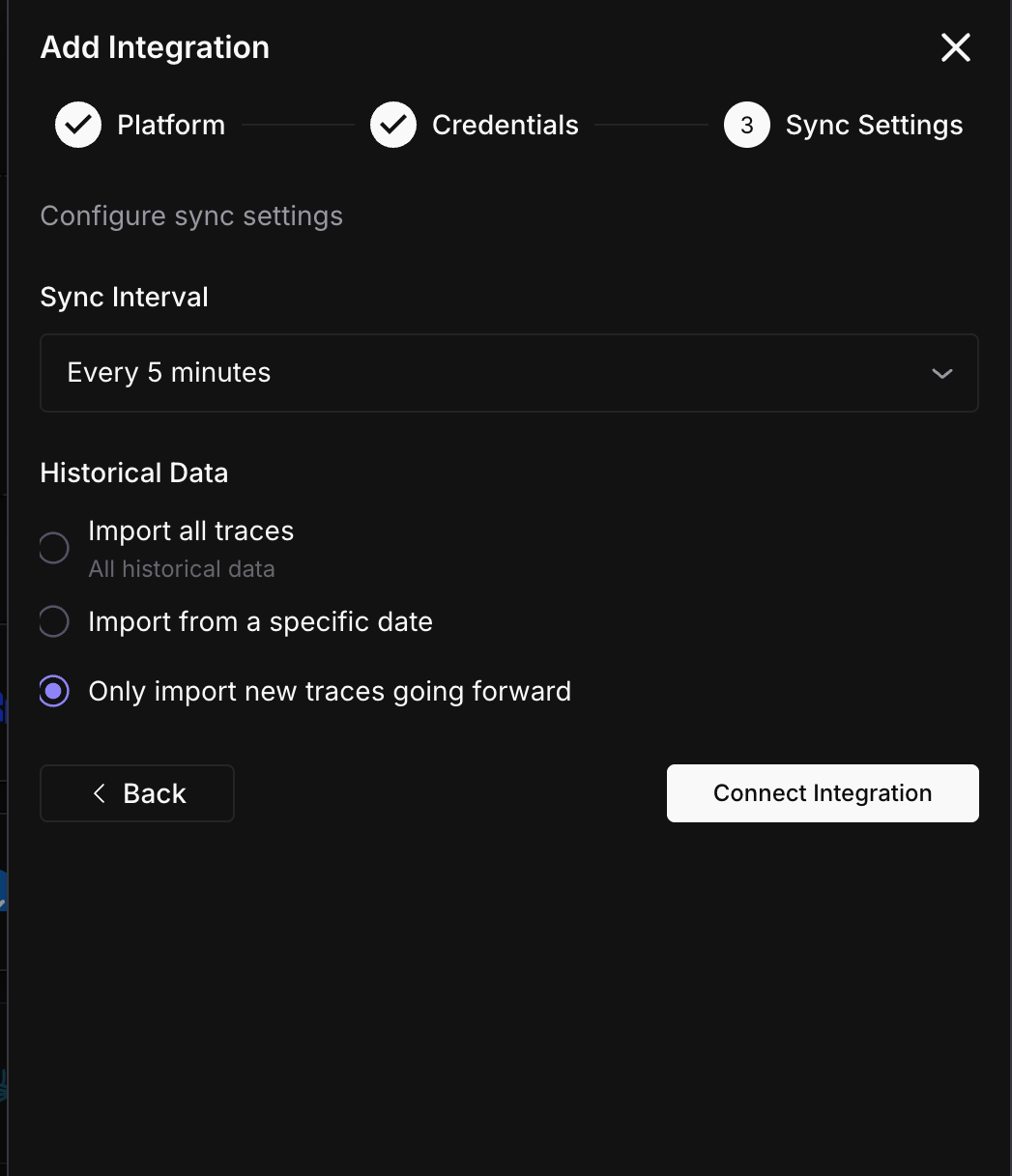 Mixpanel sync settings
