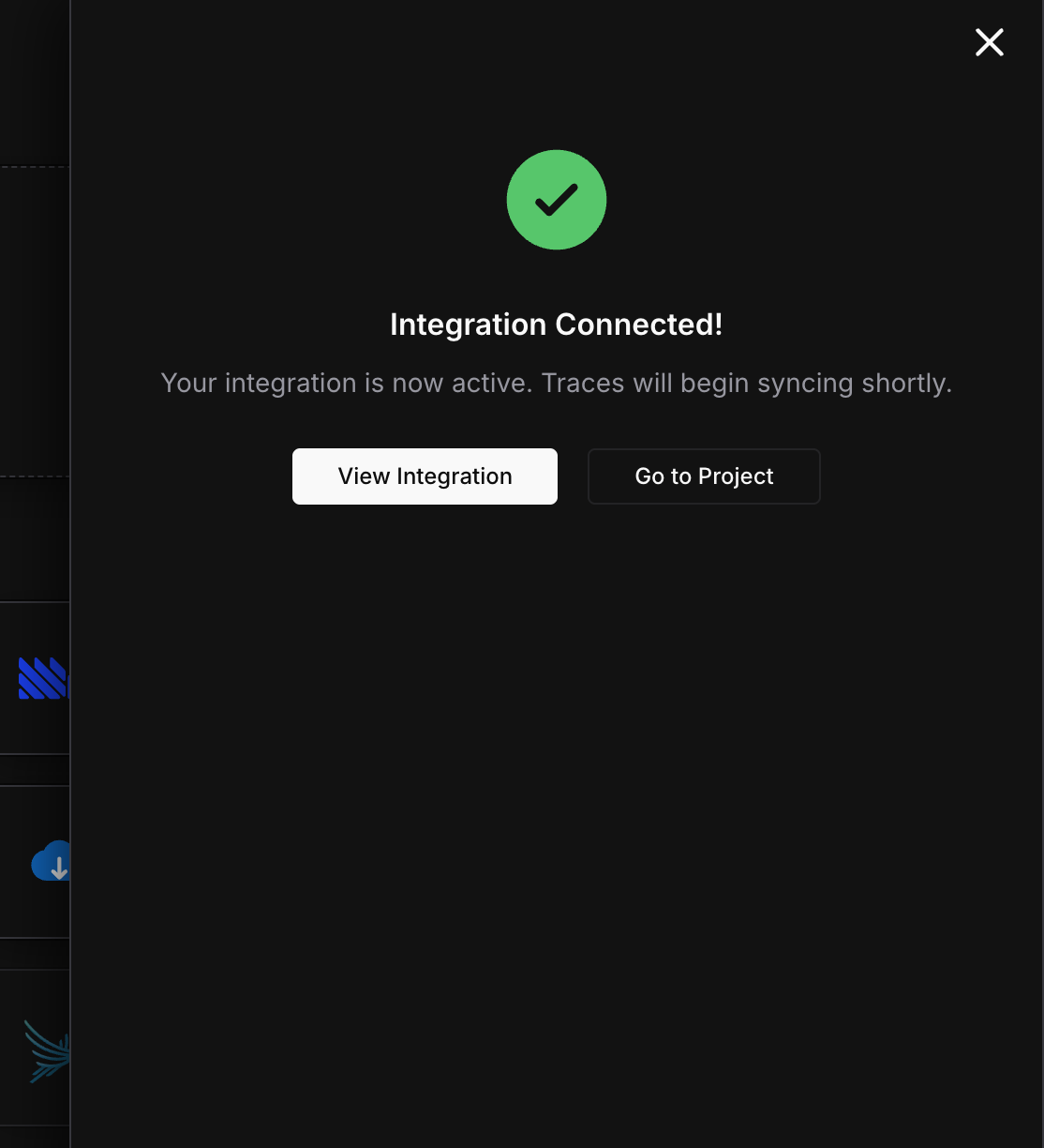 Integration connected