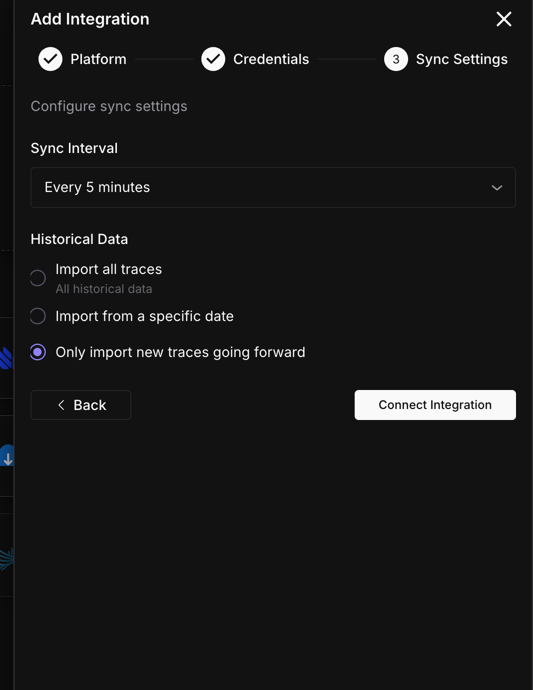 PostHog sync settings