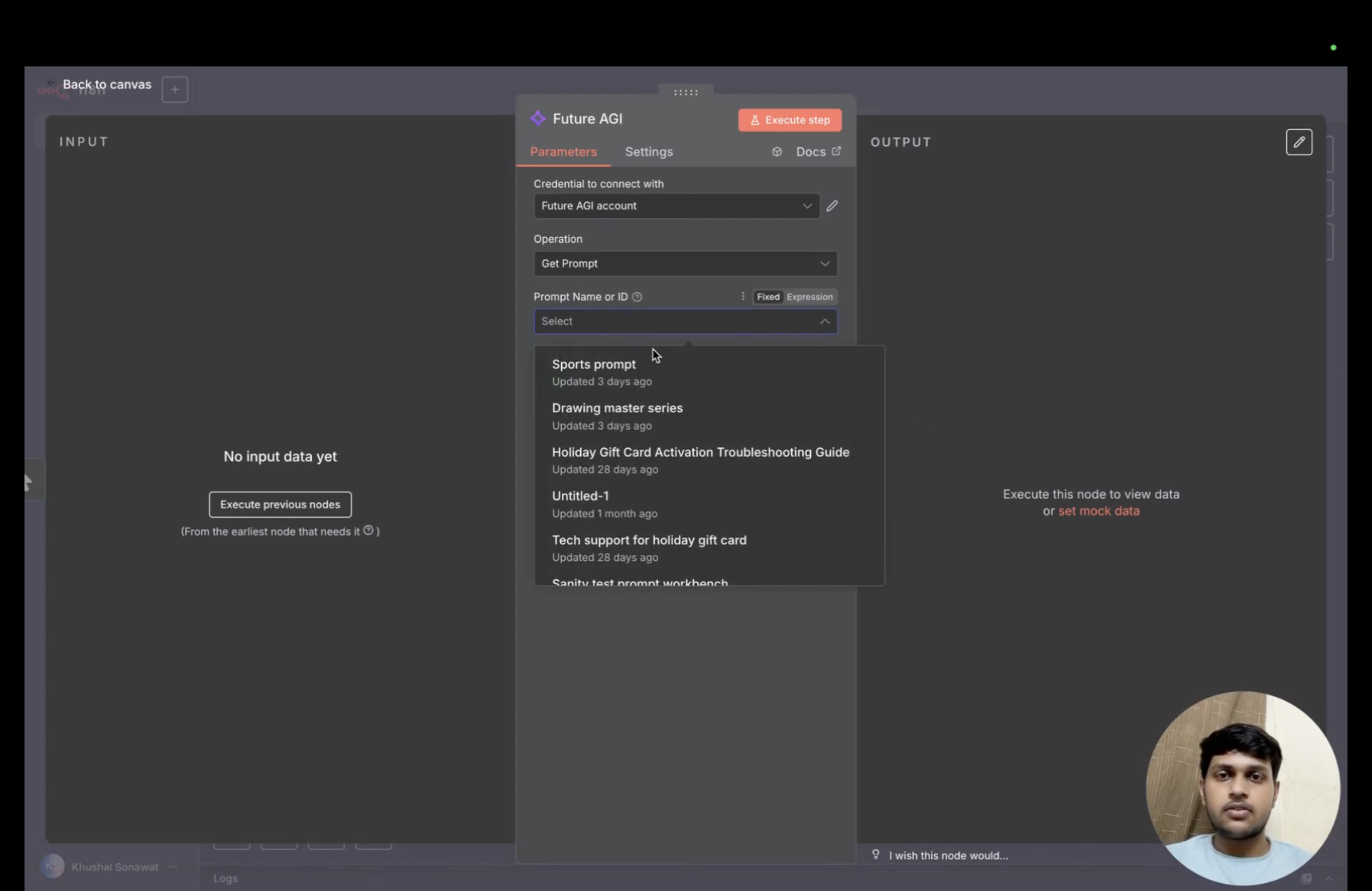 Future AGI Prompts in Platform
