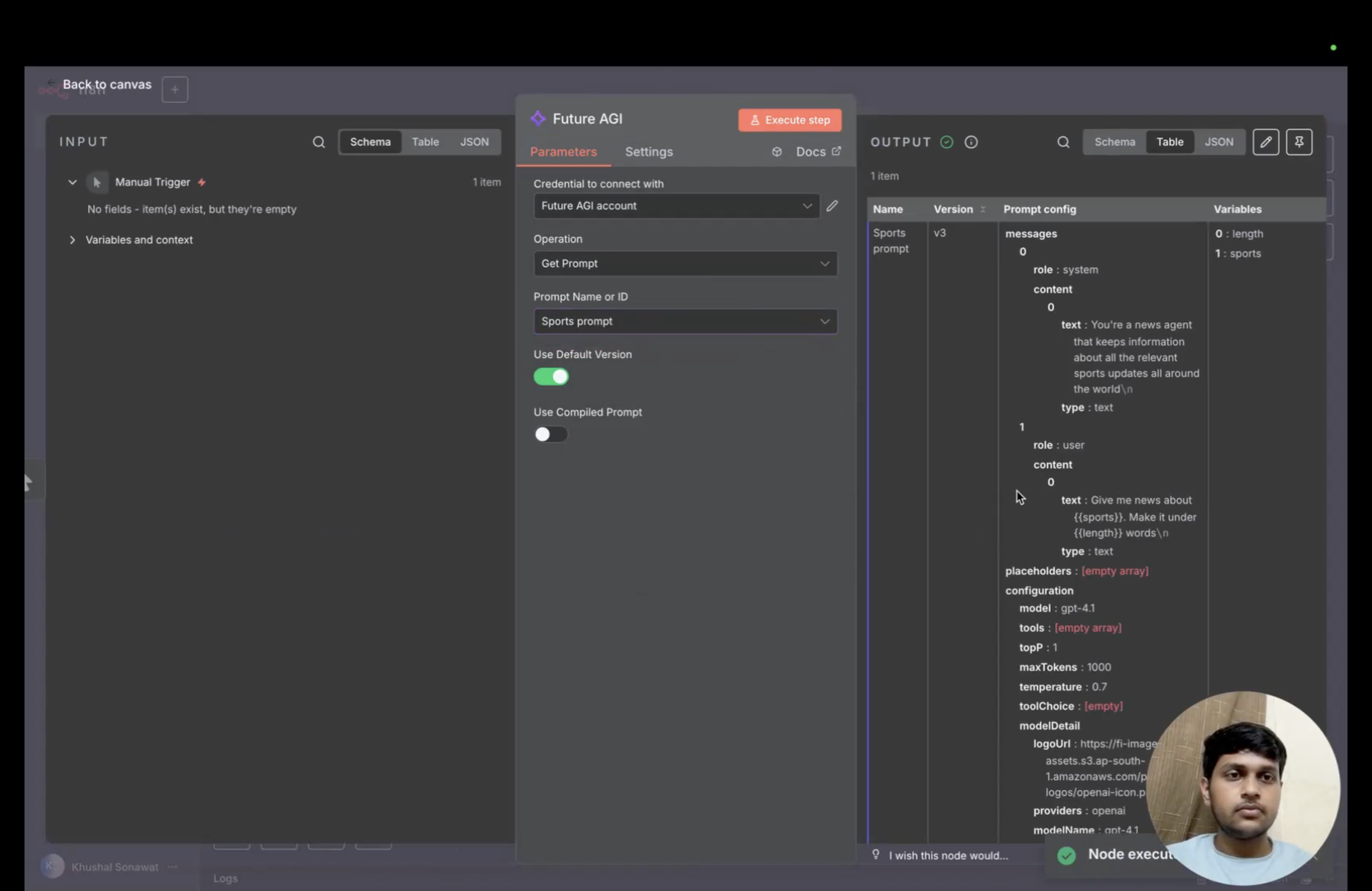 Default Prompt Selection