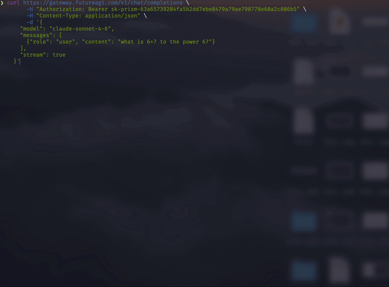 Streaming request flow: client receives tokens incrementally