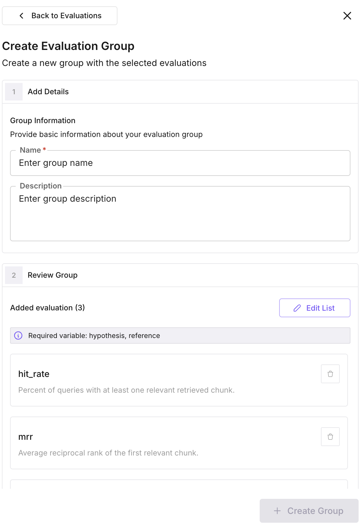 Add name and description