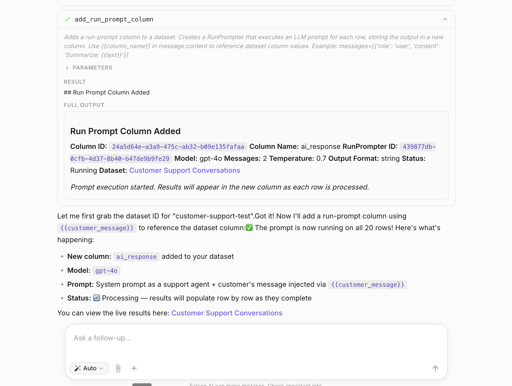 Response with tool calls