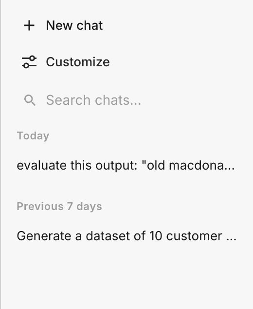 Conversation history