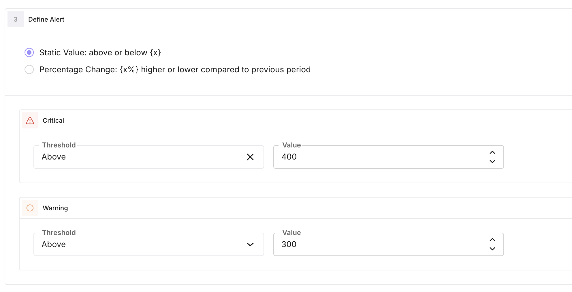 Define the threshold