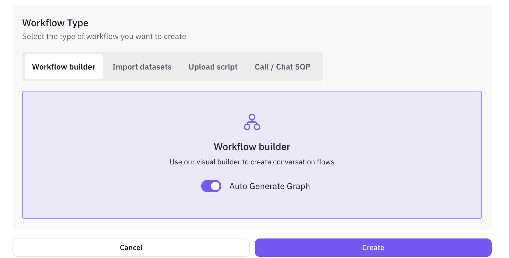 Workflow Type Selection